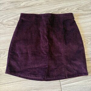 NWT Hollister Burgundy Corduroy Skirt